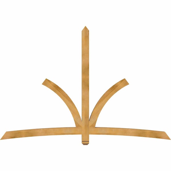 Ekena Millwork Davenport Rough Sawn Timber Gable Bracket, Western Red Cedar, 96"W x 64"H x 4"D x 4"F, 16/12 Pitch GBW096X64X0404DAV00RWR - main